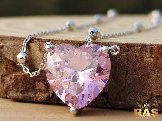 Heart-Cut Moissanite Pendant Necklace