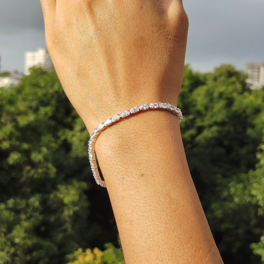 Oval Cut Moissanite Tennis Bracelet