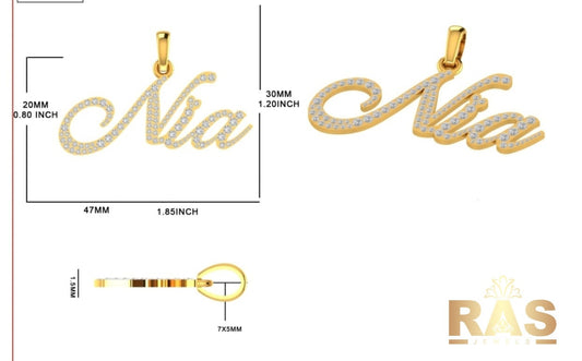Gold and Silver Letter Pendant