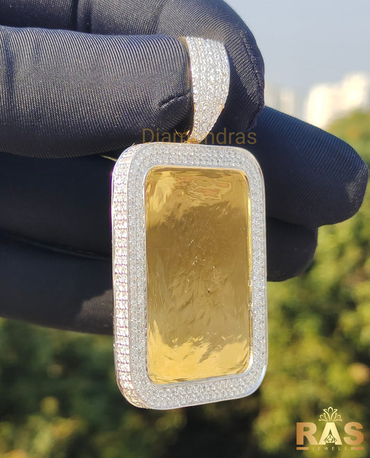 Ice Out Photo Gold Pendant